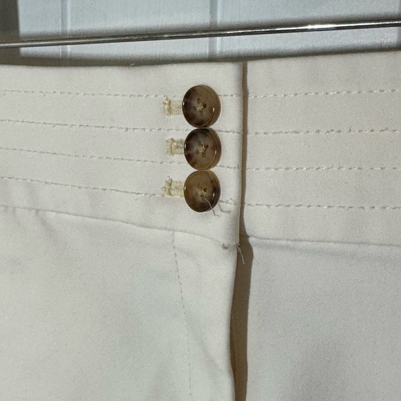 Loft High Waist Cream Women's Shorts - Picture 2 of 6